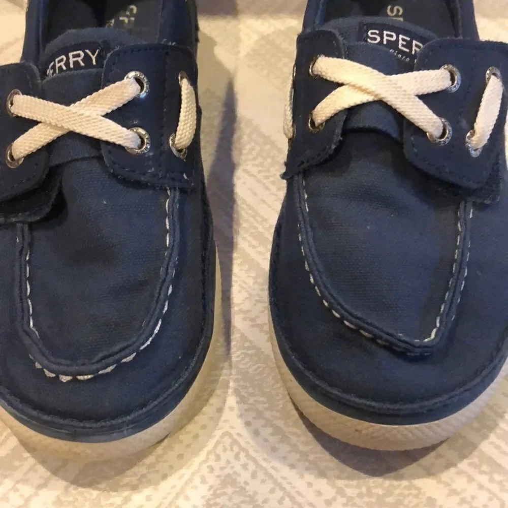 Sperry Top-Sider Little Boys Cruz Jr Navy Shoes - Size 11 1/2